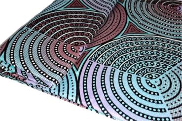 MINT METALLIC CIRCLES Osikani Stoff